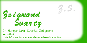 zsigmond svartz business card